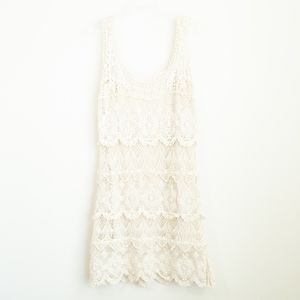 Solitaire Off White Crochet dress, size Medium